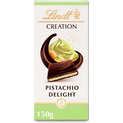 Lindt Creation Plněná hořká čokoláda mandlovým krémem s pistáciovou příchutí 150 g