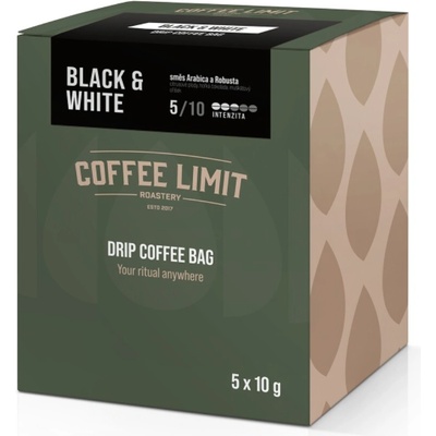 COFFEE LIMIT DRIP COFFEE BAG Black & White 5 x 10 g