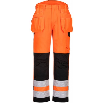 Portwest PW242 PW2 Hi Vis reflexné nohavice oranžová čierna
