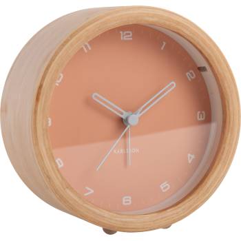 Karlsson Будилник Gentle дървен светлооранжев (KA5987LO)