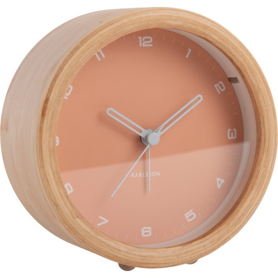 Karlsson Будилник Gentle дървен светлооранжев (KA5987LO)