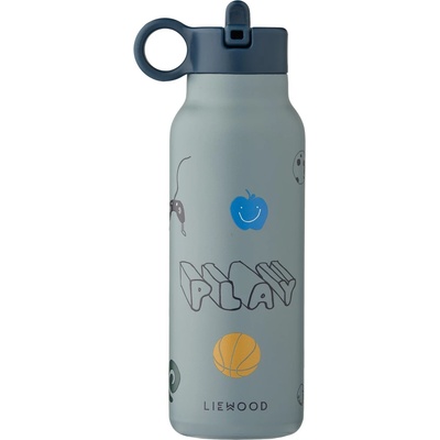 LIEWOOD Детска термо бутилка Liewood Kid's Falk Water Bottle 350 Insulated bottle - Play / Dusty Peppermint - размер 350 ml (533-2529-0311)