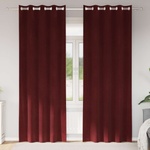 Pure Line Home Кадифени завеси в цвят бордо с метални халки, 2 бр. , 140 x 245 см - zalegloto - 71,00 лв