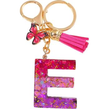 HARAHU Ключодържател Азбука - e / Розова / Пеперуда kp37949 (37949)
