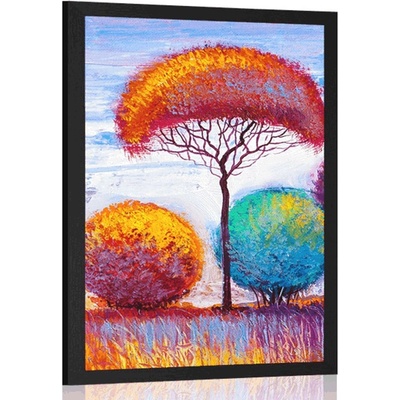 Plakát podzimní les - 20x30 black