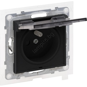 Legrand - Външна розетка без рамка 250V/16A NILOE STEP IP44 черна (LR0067)