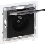 Legrand - Външна розетка за домашна употреба без рамка SUNO 250V IP44 черна (LR0067)