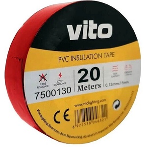 Vito Изолационна Лента 20м, червена - vito (7500130)