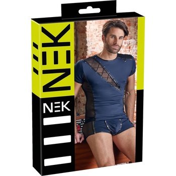 NEK - черна мрежеста горна част с връзки за мъже (синьо) - m