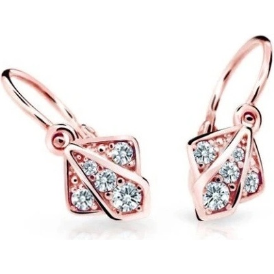 Cutie Diamonds dětské náušnice z růžového zlata s diamanty C2241-10-10-X-4-D