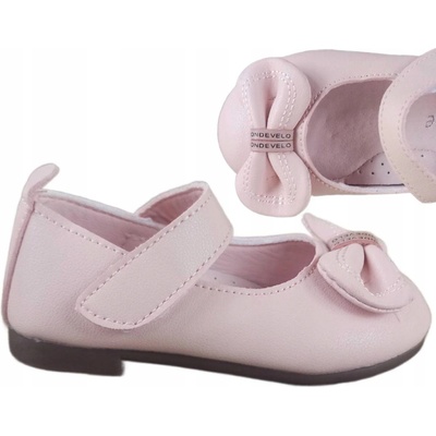 Balerínky z kože profil ružové