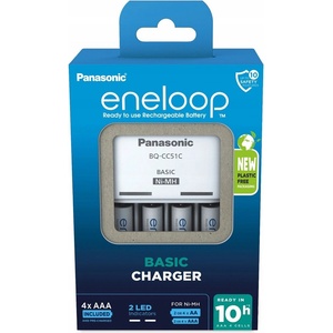 Panasonic Eneloop Basic BQ-CC51 зарядно устройство + 4x AAA 800 mAh (K-KJ51MCD04E)