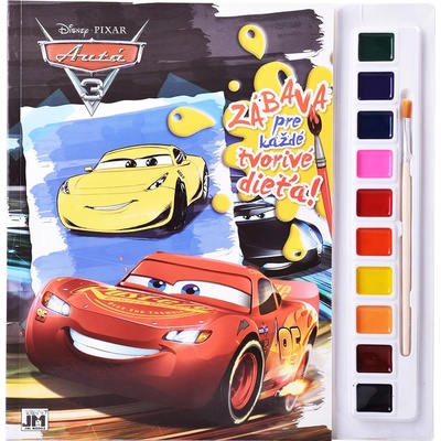 Omaľovánky A4 s vodovými farbami Autá 3
