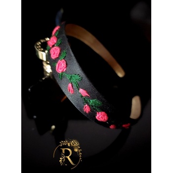 Radi handmade Диадема с бродирани червени рози (903)