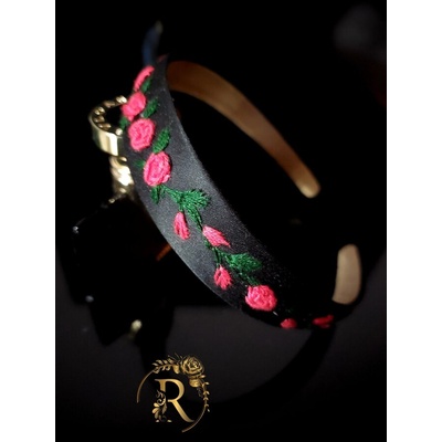 Radi handmade Диадема с бродирани червени рози (903)