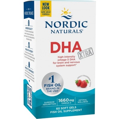 Nordic Naturals DHA Xtra 1660mg [60 Гел капсули] Ягода