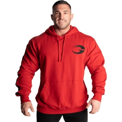 Gasp DISTRESSED HOOD CHILI RED mikina s kapucňou červená