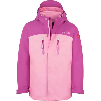 TROLLKIDS Детско 3-в-1 яке Trollkids Girl's Bryggen 3in1 Jacket 3-in-1 jacket - Fresh Berry / Candy Pink - размер 92 (EU) (703-2231-1611)