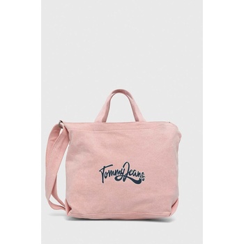 Tommy Hilfiger Памучна чанта Tommy Jeans в розово (AW0AW14590.PPYX)