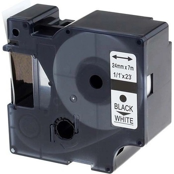 Pro Dymo Съвместима лента с Dymo 53713, S0720930, 24mm x 7m, черен печат / бял фон (53713)