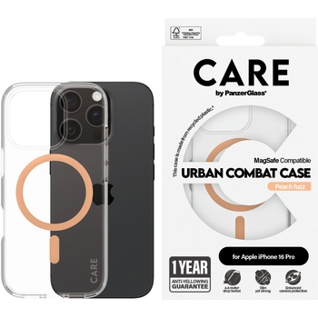 Image 1 of Panzer Гръб CARE by PanzerGlass за iPhone 16 Pro, Flagship Case Urban Combat w. Peachy MagSafe