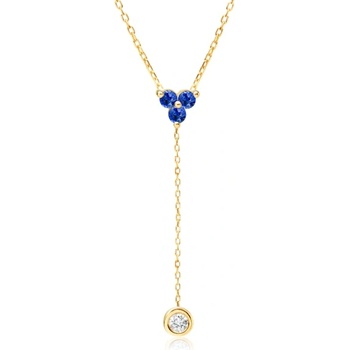 SAVICKI Колие Savicki: злато, сини сапфири, диаманти