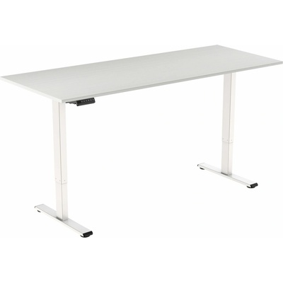 AlzaErgo Table ET2 Essential bílý + deska 160×80 cm lamino bílý dub