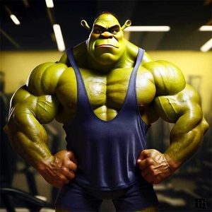 3spotstshirts Shrek bodybuilder