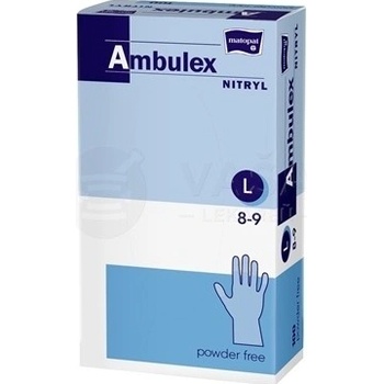 Ambulex Rukavice Nitrylové nesterilné nepúdrované modré 100 ks