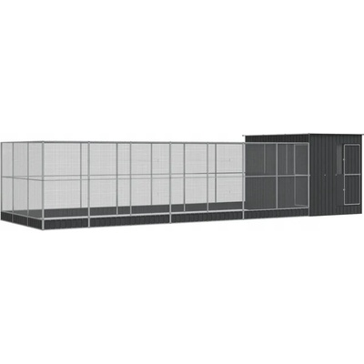 VidaXl Voliera 911 x 303 x 216 cm šedá