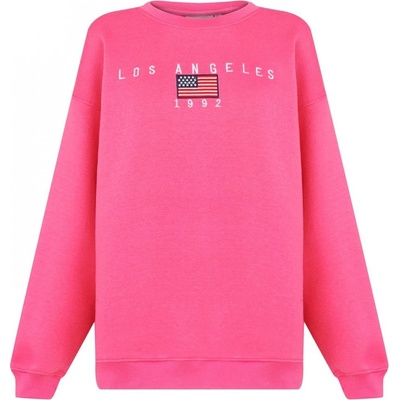 Daisy Street LA Sweatshirt Bright Pink