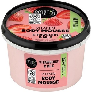 Organic Shop Мус за тяло Strawberry & Milk, 250 ml Лосион за тяло