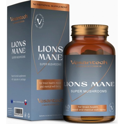 Vesantech Laboratories Lions mane Vesantech super mushrooms 60 kapslí