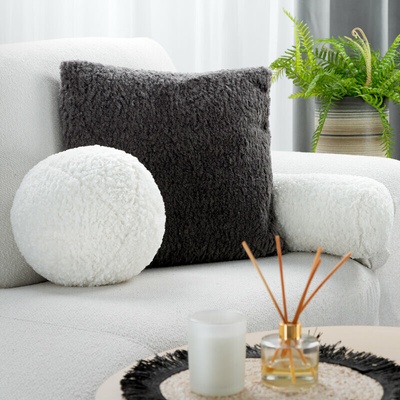 Takoy Vankúš v tvare gule z tkaniny typu bouclé-HF-462105 Ø 24 cm