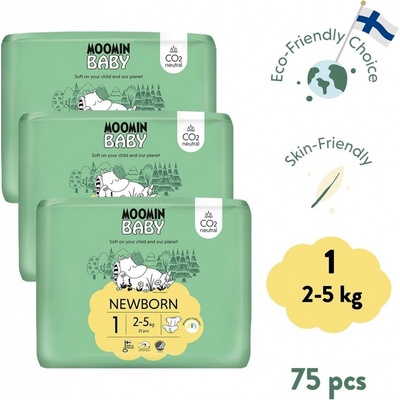 Moomin Baby 1 novorodenecké 2-5 kg 75 ks