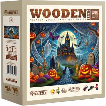 Wooden City Дървен пъзел Wooden City, 1010 части - Призрачен замък (NB 0812-XL)