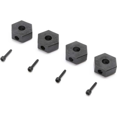 Losi шестостен за колело 12mm, ос с резба (4): Mini LMT