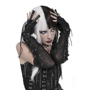 Devil fashion ръкавици без пръсти DEVIL FASHION - Snake - черни - GE046