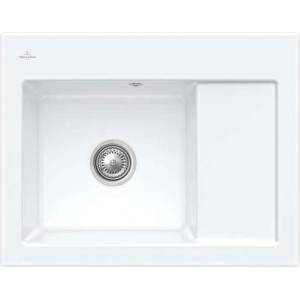 Villeroy & Boch Subway 45 - Керамична мивка 65x51 см, CeramicPlus, Stone White 331201RW (331201RW) Мивка за вграждане