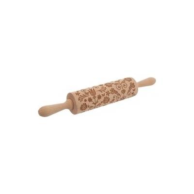 Váleček dřevěný se vzorem - Květiny / 38 cm – Hledejceny.cz