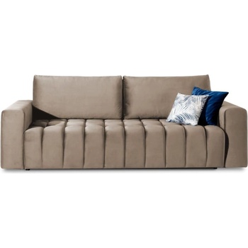 Eltap Светлокафяв кадифен разтегателен диван с място за съхранение 247 cm Lazaro - ELTAP (Laz_01)