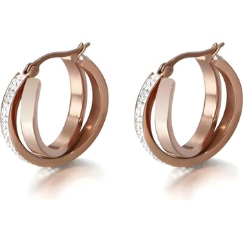 HARAHU Обеци ad-15269 - Златна / Розова kp15269 (ad-15269)