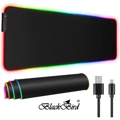BlackBird Gamer мишка MZ-RGB NightHalo 90x40 см, дебелина 3 мм, с RGB осветление (BH1830)