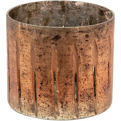 Skleněný stojánek na čajovou svíčku měď 13*11 cm – 13x11 cm