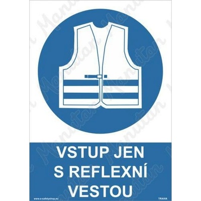 Manutan Vstup jen s reflexní vestou, plast 210 x 297 x 0,5 mm A4