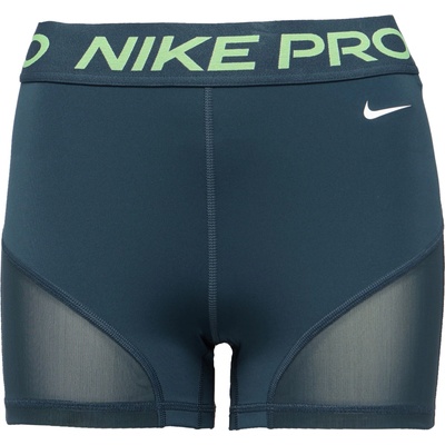 Nike dámske šortky PRO tmavo zelená reflexný neón biela