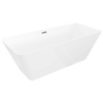 Mexen Velo Slim свободностояща вана 170 x 75 см, бяла, преливник gun metal - 52811707500-95 (52811707500-95)
