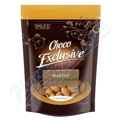 Poex Choco Exclusive Mandle v mléčné čokoládě se skořicí 175 g