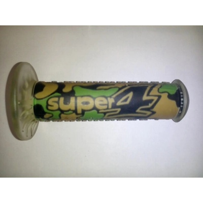 HARRIS gripy 01691/L-MI SUPER 4 CAMUFLAGE (130 mm/22 mm) bez otvoru barva zelená/hnědá