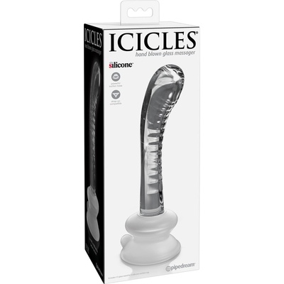 Icicles No. 88 G + P -point glass dildo transparent